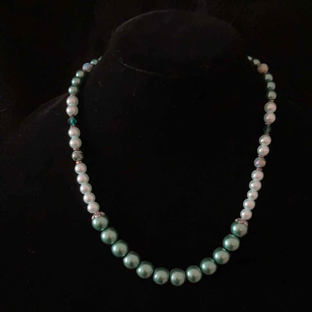 Teal Pearl Necklace